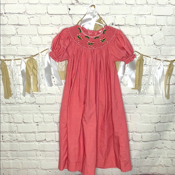 remember nguyen Other - Vintage Christmas Dress Smock Dress with Candy Canes  size 4 Remember Nguyen